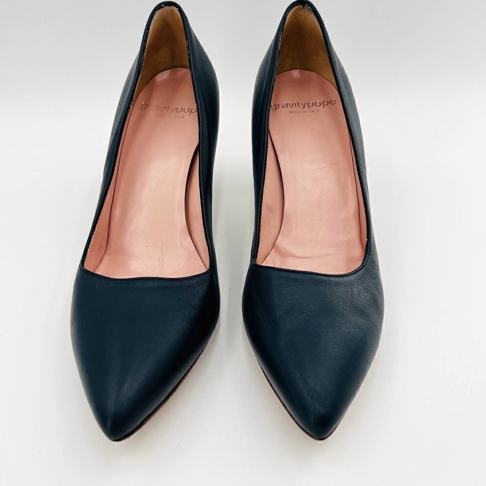 Gravitypope Eva 12 Pointy Toe Leather Blue Pump Size 39 — image 4 of 8